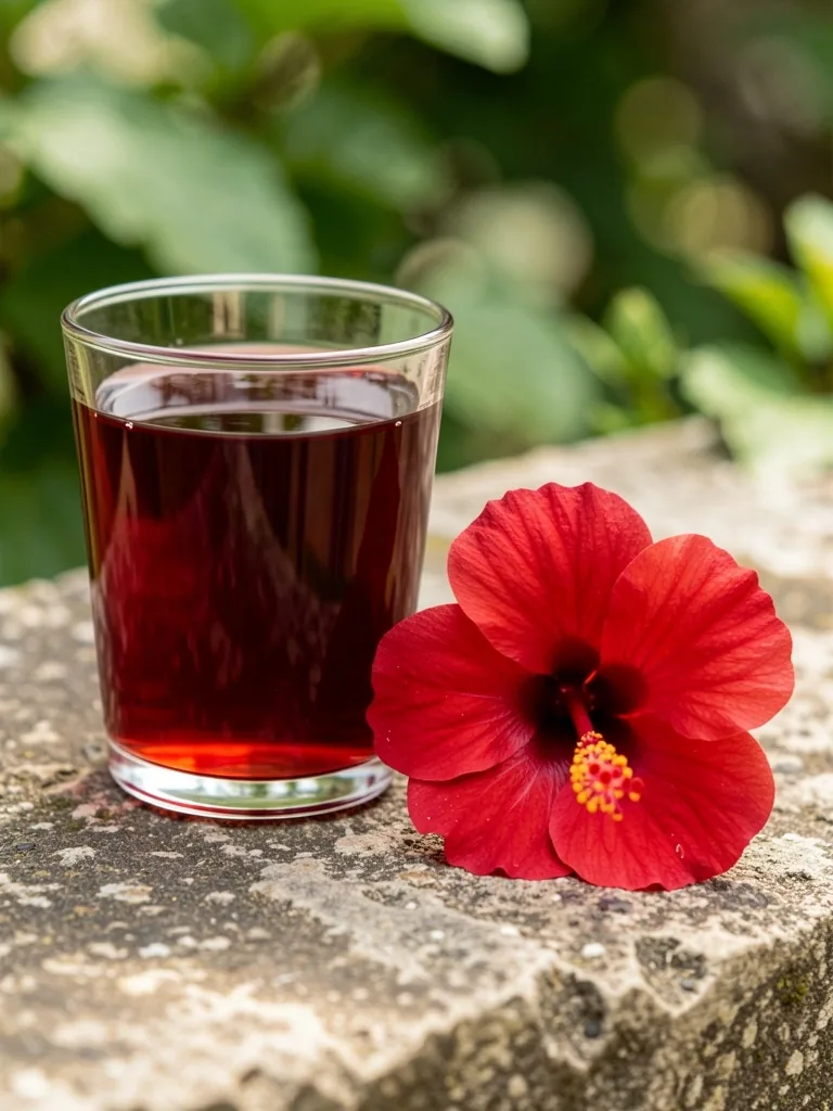 Detaliu macro al unei petale de hibiscus